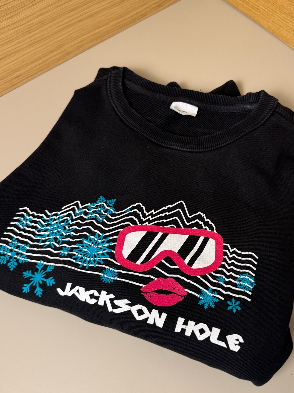 Jackson Hole Vintage Retro Ski Sweatshirt Large NOS